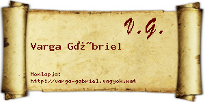 Varga Gábriel névjegykártya